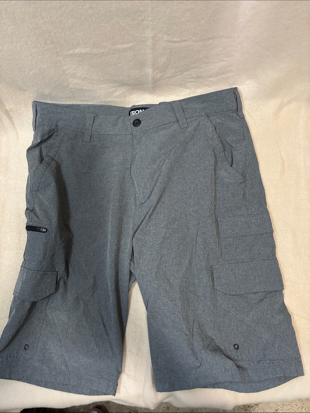 IRO Men’s Grey Cargo Shorts with Utility Pockets Sz 34 VGUC